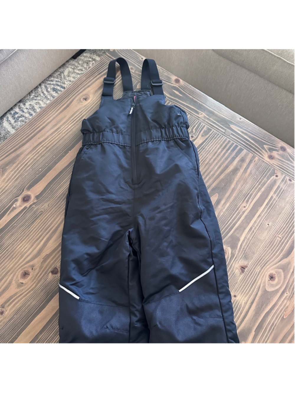 Boys Swisstech Snow Bibs Puffer Ski Pants Black Reflective Size M 8 - Picture 3 of 8